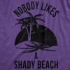 Womens Shady Beach Funny Shirts Cute Vacation Vintage Novelty Hilarious T Shirt(Heather Purple – Shady Beach)