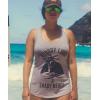 Womens Shady Beach Funny Tees Sleeveless Tops Gym Workout Lifting Novelty Fitness Tank(Light Heather Grey)