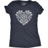 Womens Funny Beach Shirts Relaxing Ocean Tees for Women Cute Graphic Tees for Summer(Heather Navy – Shell Heart)