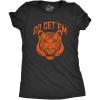 Womens Go Get Em Tiger T Shirt Funny Motivational Big Cat Tee(Heather Black)