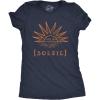 Womens Soleil Tshirt Cute Mother Sun Planet Earth Graphic Novelty Tee(Heather Navy)