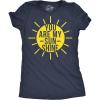 Womens You are My Sunshine T Shirt Funny Summer Tee Cute Adorable Graphic Tee(Heather Navy – Sunshine)
