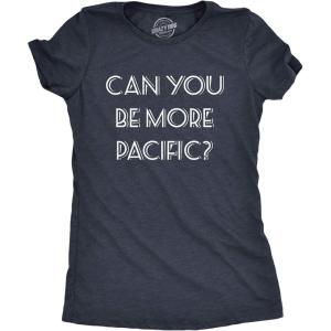 Womens Funny Beach Shirts Relaxing Ocean Tees for Women Cute Graphic Tees for Summer(Heather Navy – More Pacific)