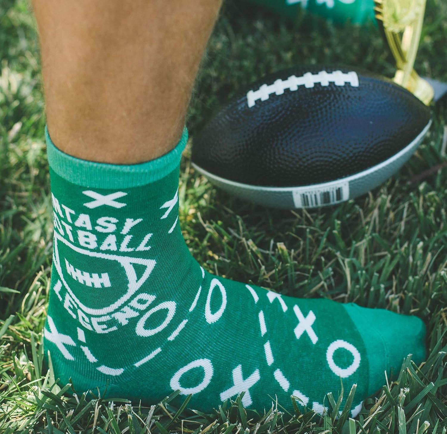 imageCrazy Dog TShirts Mens Funny Football Socks With Awesome Graphics For MenFf Legend