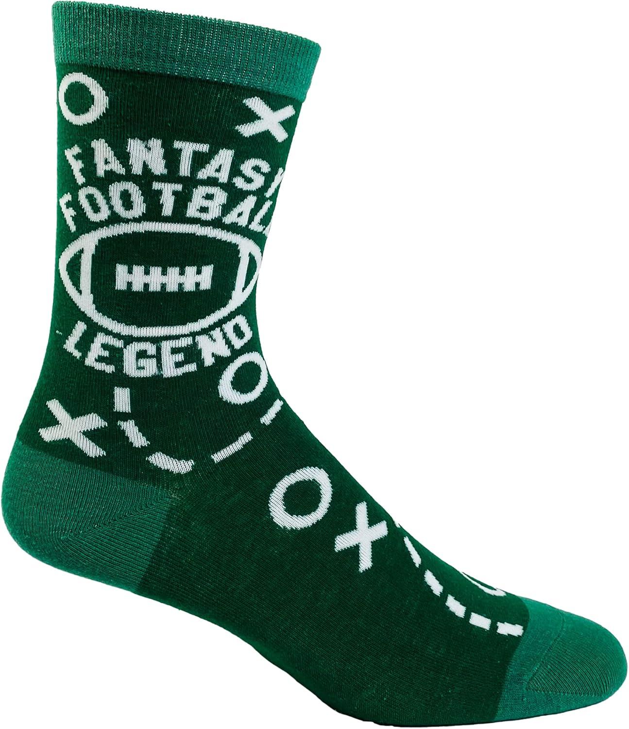 imageCrazy Dog TShirts Mens Funny Football Socks With Awesome Graphics For MenFf Legend
