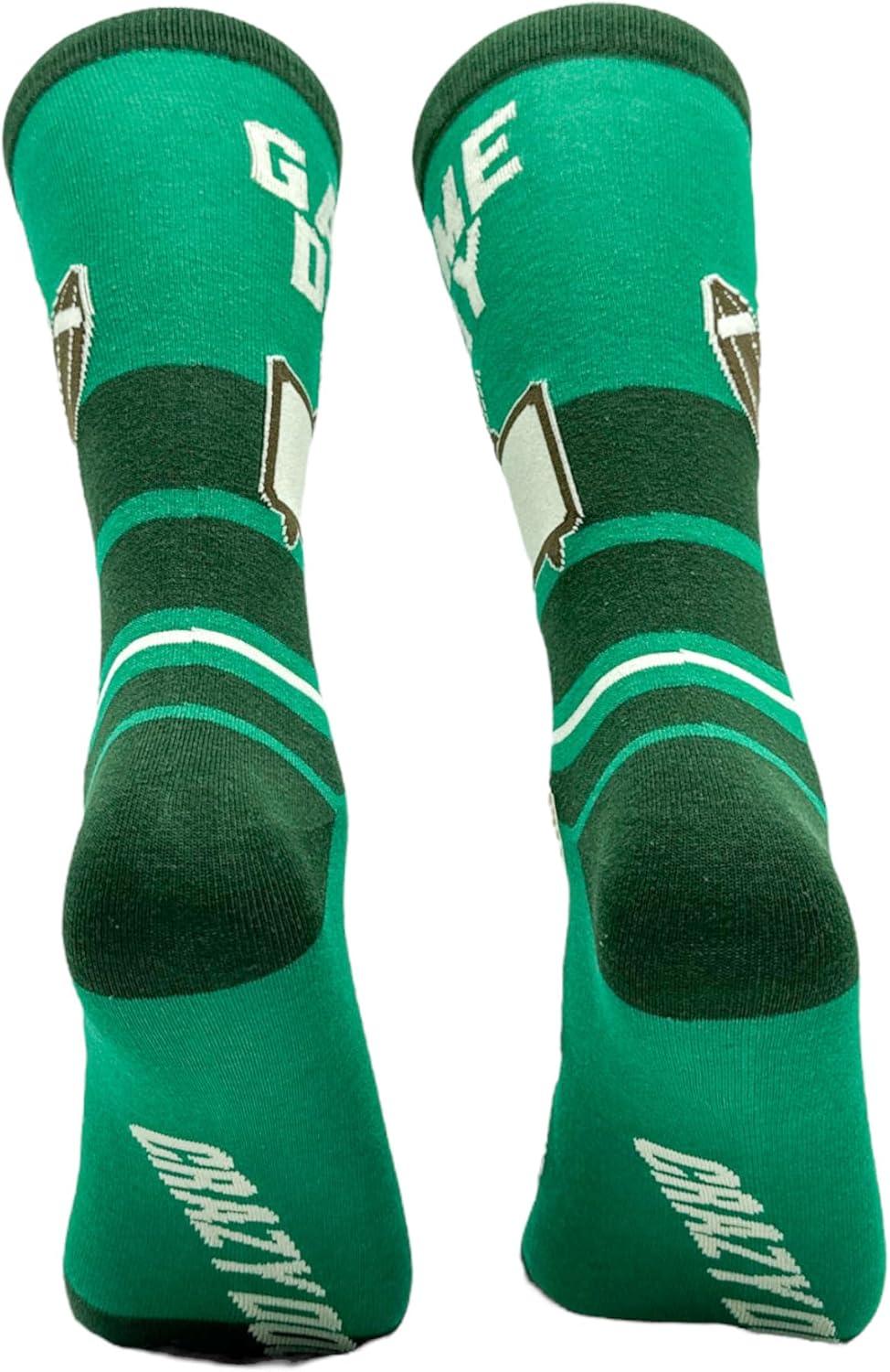 imageCrazy Dog TShirts Mens Funny Football Socks With Awesome Graphics For MenGame Day