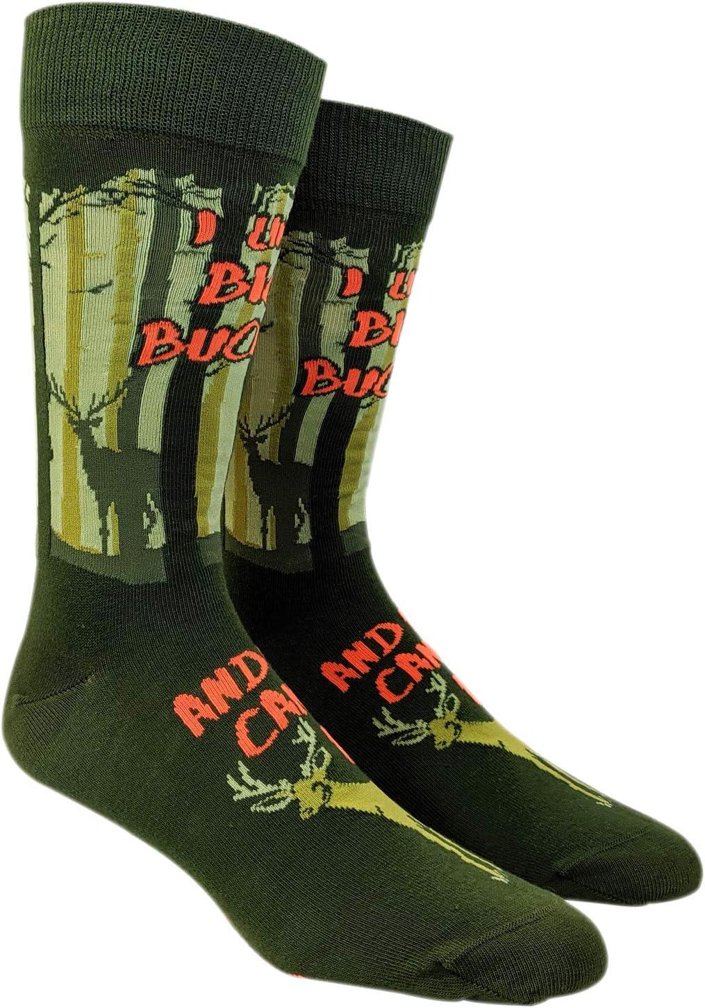 imageCrazy Dog TShirts Mens I Like Big Bucks And I Cannot Lie Novelty Socks Funny Hunting Gift for Dad or Husband Deer Hunter Sock