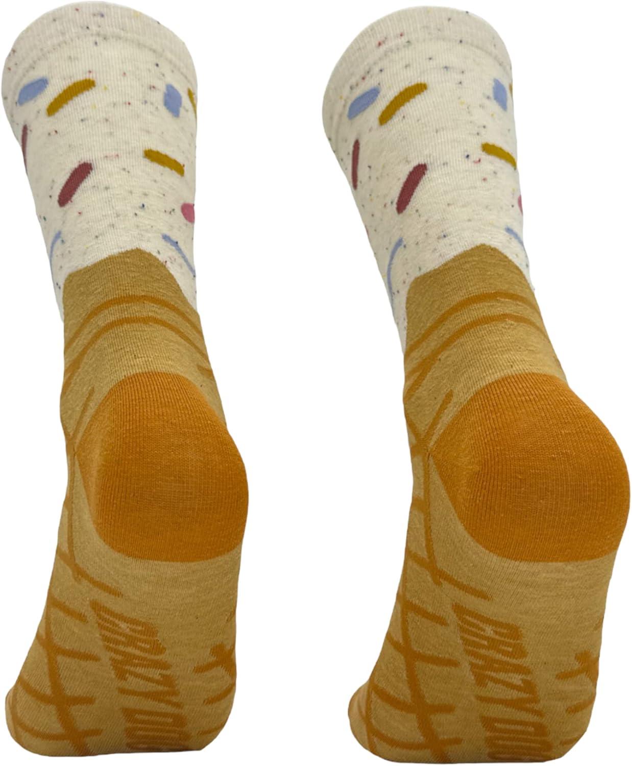 imageCrazy Dog TShirts Womens Ice Cream Cone Socks Funny Cute Sweet Dessert Lovers Footwear