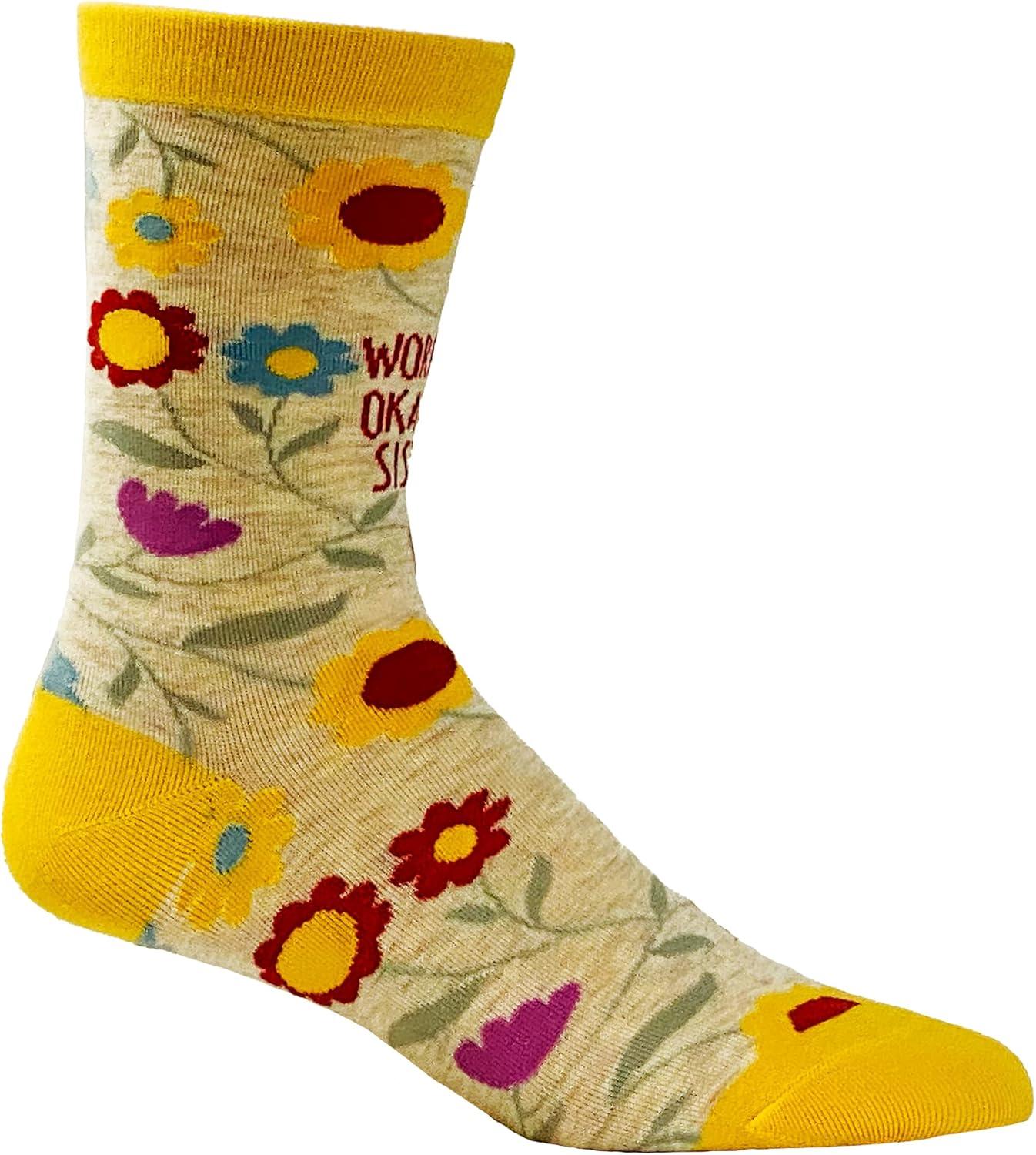imageCrazy Dog TShirts Womens Worlds Okayest Sister Sock Funny Cute Sibiling Love Footwear