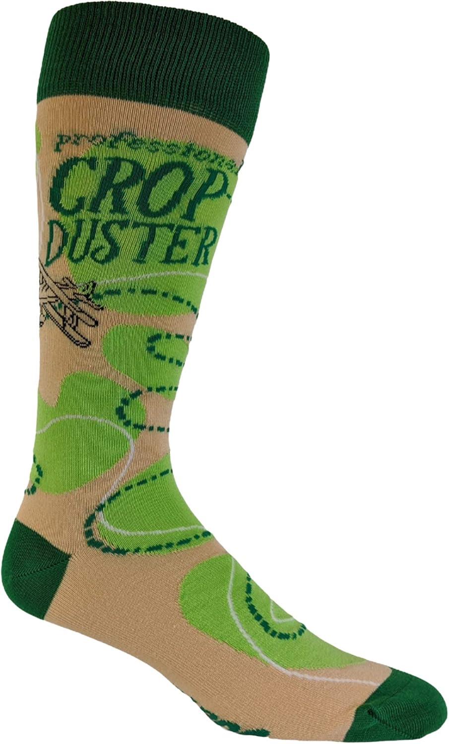 imageMens Crop Duster Socks Funny Farting Dad Joke Humor Crazy Hilarious Graphic Novelty Footwear