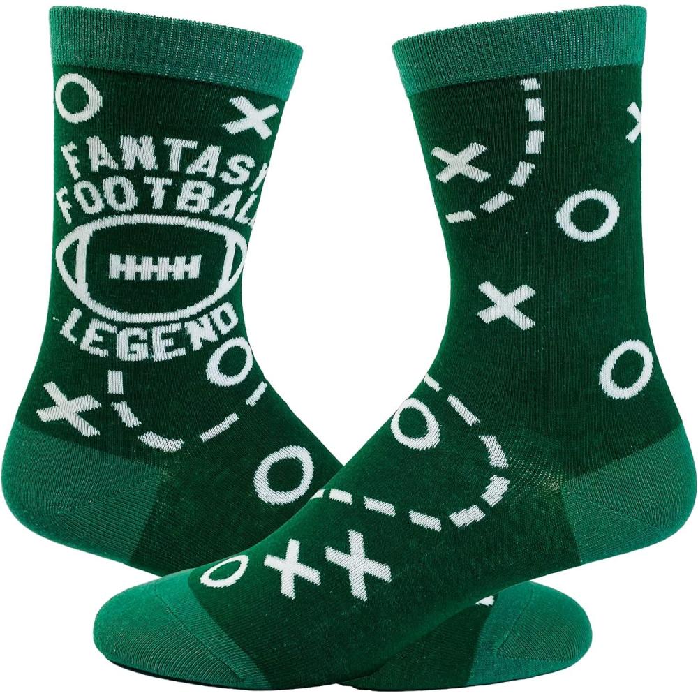 imageCrazy Dog TShirts Mens Funny Football Socks With Awesome Graphics For MenFf Legend