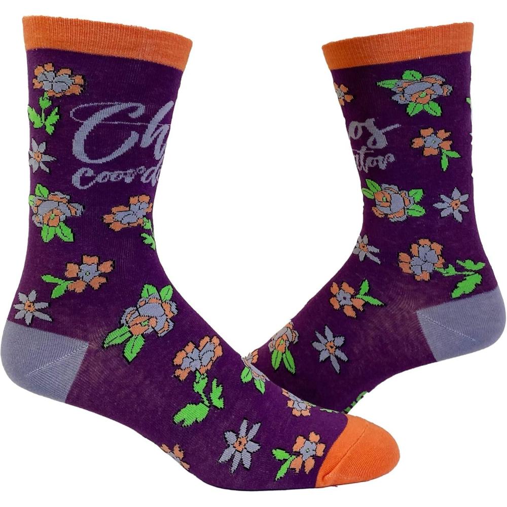 imageCrazy Dog TShirts Womens Chaos Coordinator Socks Funny Mothers Day Parenting Adulting Graphic Footwear