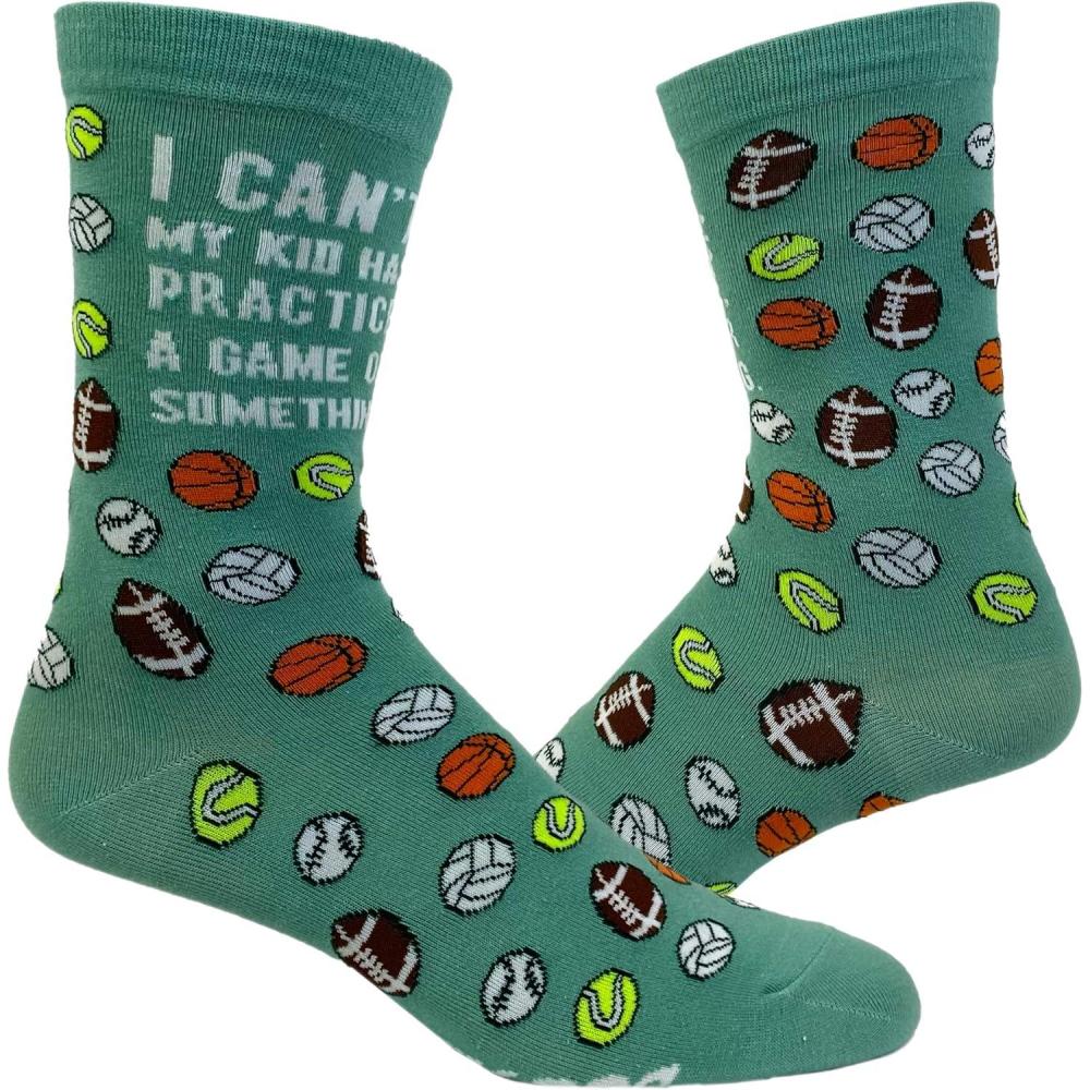 imageCrazy Dog TShirts Womens I Cant My Kid Has Practice Socks Funny Parenting Sports Mom Soccer Baseball Footwear