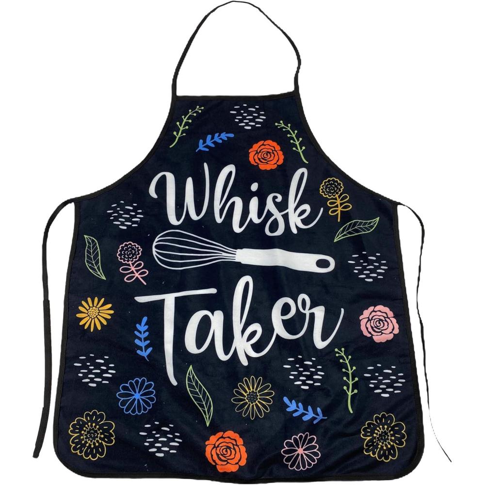 imageWhisk Taker Funny Kitchen Cooking Baking Graphic Novelty Kitchen Accessories Funny Graphic Kitchenwear Cool Food Novelty Cookware Black Oven MittApron