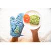 Avogato Oven Mitt Funny Cat Gato Avocado Toast Kitty Lover Graphic Oven Glove Funny Graphic Kitchenwear Cool Food Novelty Cookware Blue Oven Mitt(Oven Mitt)
