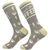 Crazy Dog T-Shirts Funny Coffee Socks for Men – Powered by Coffee Crew Socks – Comfy Cotton Gift for Caffeine Lovers & Baristas