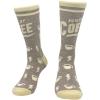 Crazy Dog T-Shirts Funny Coffee Socks for Men – Powered by Coffee Crew Socks – Comfy Cotton Gift for Caffeine Lovers & Baristas