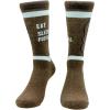 Crazy Dog T-Shirts Mens Funny Football Socks With Awesome Graphics For Men(Eat Sleep Football)