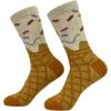 Crazy Dog T-Shirts Women’s Ice Cream Cone Socks Funny Cute Sweet Dessert Lovers Footwear
