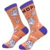 Crazy Dog T-Shirts Women’s Nope Cat Socks Funny Offensive Kitten Middle Finger Novelty Footwear