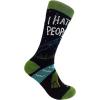 I Hate People Socks Funny Camping Sarcastic Introvert Outdoor Cool Joke Sock (Black) – Mens (7-12)