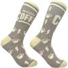 Crazy Dog T-Shirts Funny Coffee Socks for Men – Powered by Coffee Crew Socks – Comfy Cotton Gift for Caffeine Lovers & Baristas