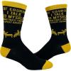 Crazy Dog T-Shirts Funny Cool Graphic Novelty Crew Socks for Men(Talk to Myself)