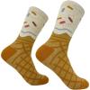 Crazy Dog T-Shirts Women’s Ice Cream Cone Socks Funny Cute Sweet Dessert Lovers Footwear