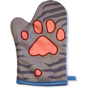 Cat Paw Oven Mitt Funny Pet Kitty Cat Kitten Animal Lover Graphic Baking Glove Funny Graphic Kitchenwear Cat Cool Food Novelty Cookware Grey Oven Mitt(Oven Mitt)