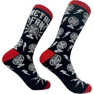 Crazy Dog T-Shirts Men’s Metal Fan Socks Funny Heavy Music Air Blowing Fans Joke Footwear