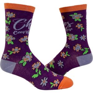 Crazy Dog T-Shirts Women’s Chaos Coordinator Socks Funny Mothers Day Parenting Adulting Graphic Footwear