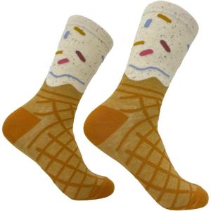 Crazy Dog T-Shirts Women’s Ice Cream Cone Socks Funny Cute Sweet Dessert Lovers Footwear