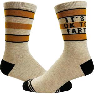 It’s Ok To Fart Socks Funny Bathroom Humor Pass Gas Toot Novelty Footwear(Ok to Fart)