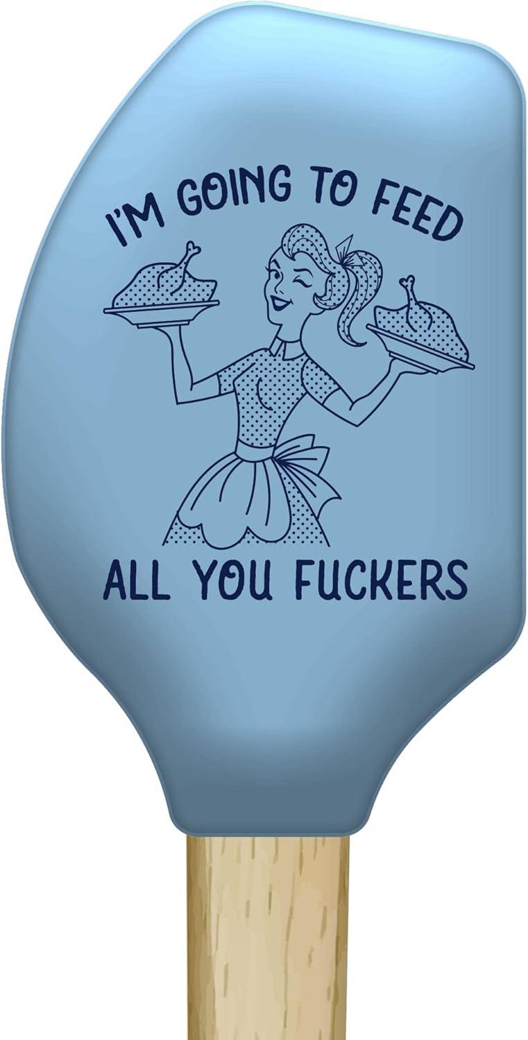 imageFunny Offensive Spatulas Hilarious Novelty Cooking and Baking Utensils Funny Silicone Scraper Spatula Sarcastic Cool Food Novelty Spatulas for Baking Few HaveFeed You Fuckers