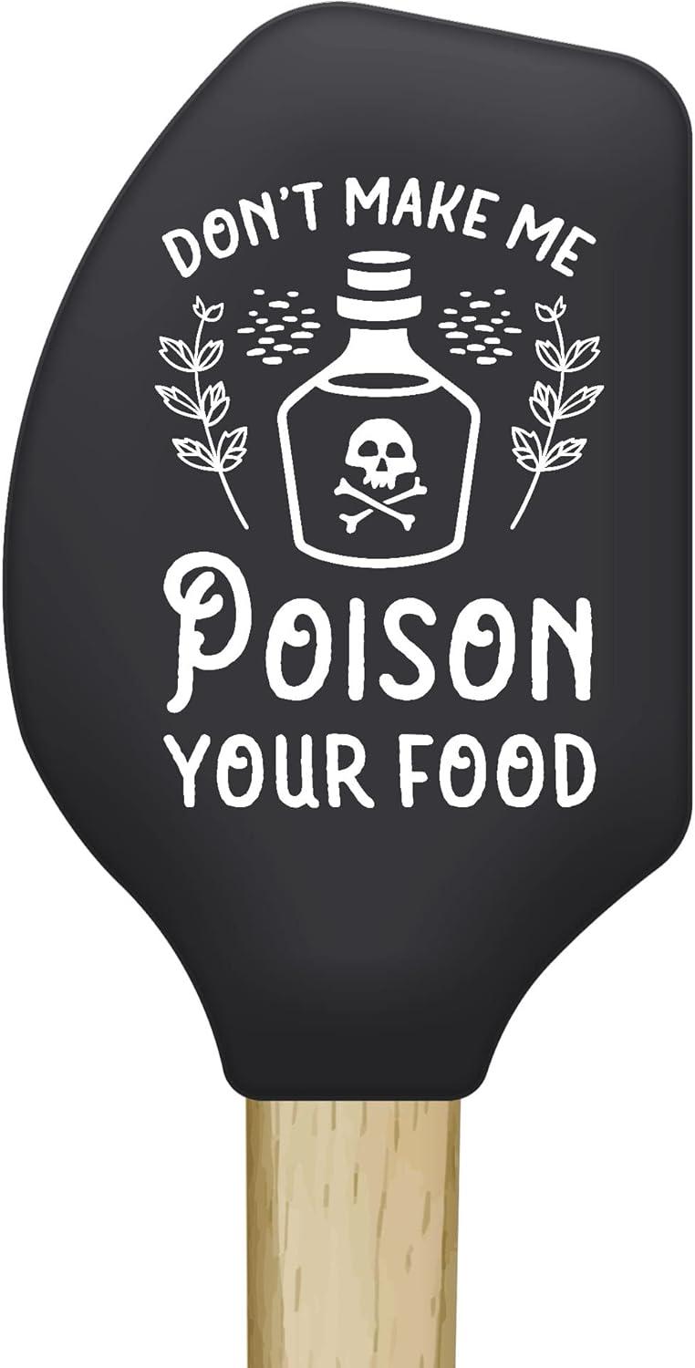 imageFunny Offensive Spatulas Hilarious Novelty Cooking and Baking Utensils Funny Silicone Scraper Spatula Sarcastic Cool Food Novelty Spatulas for Baking Few HavePoison Your Food
