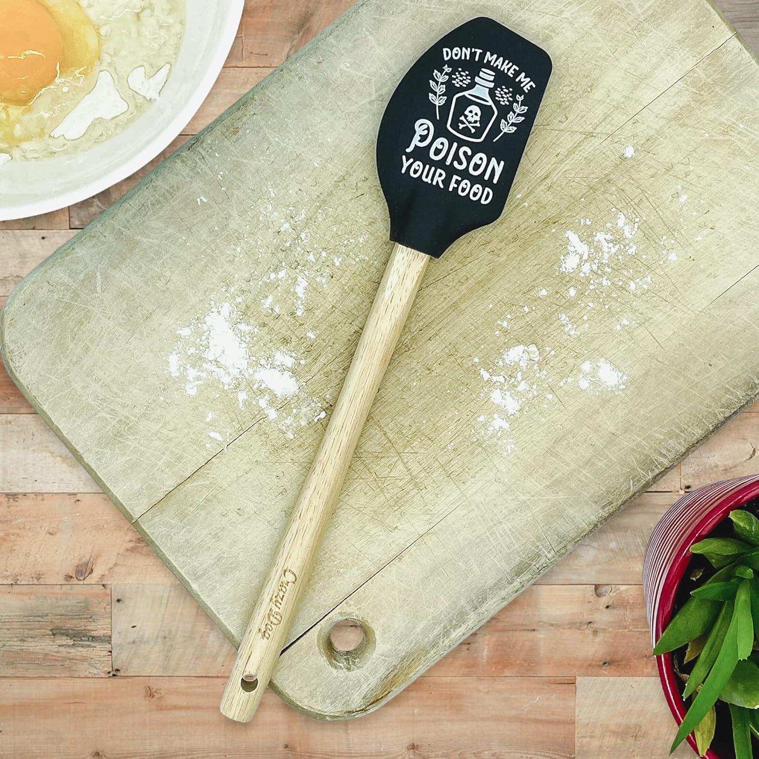 imageFunny Offensive Spatulas Hilarious Novelty Cooking and Baking Utensils Funny Silicone Scraper Spatula Sarcastic Cool Food Novelty Spatulas for Baking Few HavePoison Your Food
