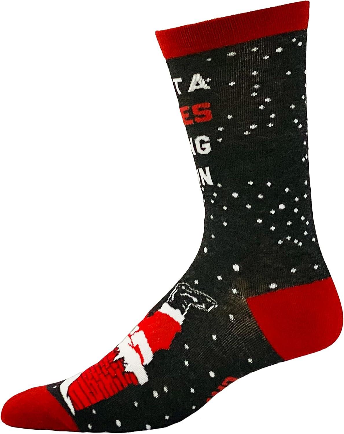 imageCrazy Dog TShirts Funny Christmas Socks for Men Holiday Crews with Sarcastic Designs for XmasGoing Down
