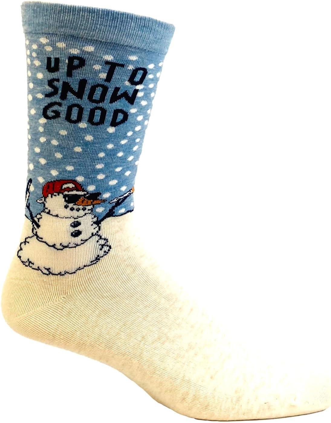 imageCrazy Dog TShirts Funny Christmas Socks for Men Holiday Crews with Sarcastic Designs for XmasSnow Good