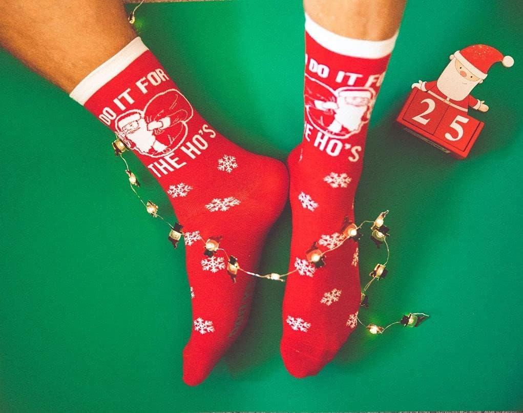 imageMens I Do It for The Hos T Shirt and Sock Funny Christmas Gag Gift Secret Santa Combo S