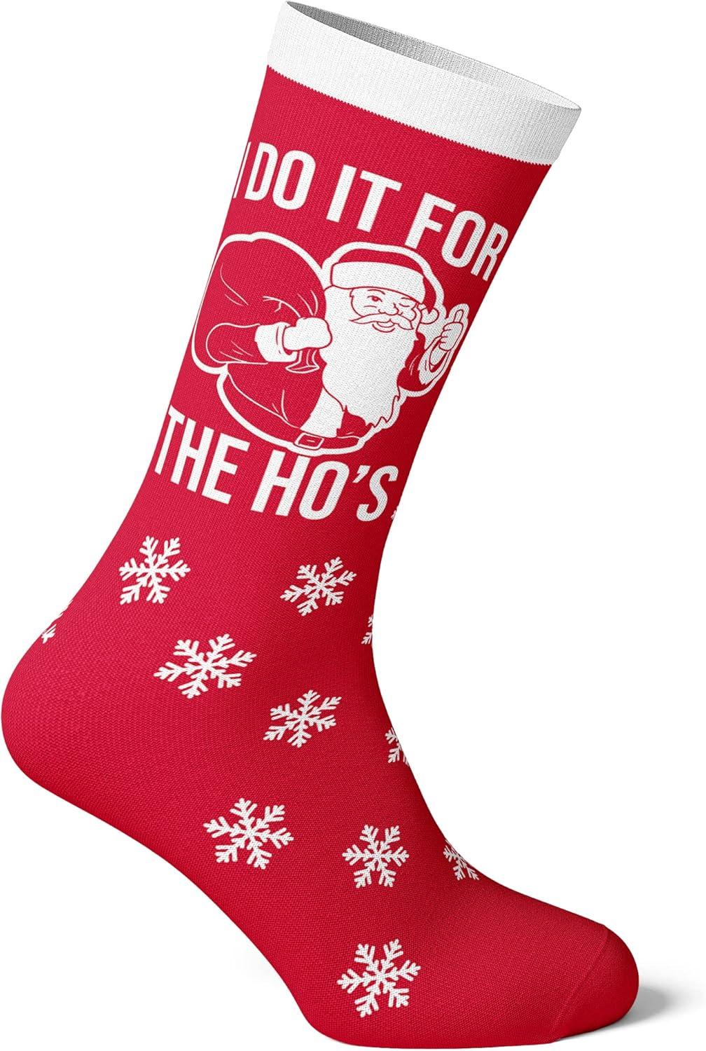 imageMens I Do It for The Hos T Shirt and Sock Funny Christmas Gag Gift Secret Santa Combo S