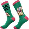 Crazy Dog T-Shirts Funny Christmas Socks for Men Holiday Crews with Sarcastic Designs for Xmas(Dad Bod Santa)