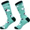 Crazy Dog T-Shirts Funny Christmas Socks for Men Holiday Crews with Sarcastic Designs for Xmas(Fleece Navidad)