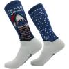 Crazy Dog T-Shirts Funny Christmas Socks for Men Holiday Crews with Sarcastic Designs for Xmas(Santa Jaws)