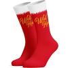 Crazy Dog T-Shirts Funny Christmas Socks for Men Holiday Crews with Sarcastic Designs for Xmas(Well Hung)