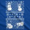 Crazy Dog T-Shirts Mens Drunk Snowmen T Shirt Ugly Christmas Sweater Holiday Sarcastic Gift Graphic(Heather Royal)