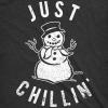 Funny Christmas Shirts for Adults – Sarcastic Holiday Party Tees for Men(Heather Black – Just Chillin)