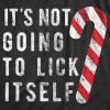Funny Christmas Shirts for Adults – Sarcastic Holiday Party Tees for Men(Heather Black – Lick Itself)