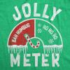 Mens Funny T Shirts Jolly Meter Sarcastic Christmas Graphic Novelty Tee for Men