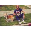Mens Merry Corgmas T Shirt Funny Corgi Graphic Dog Ugly Christmas Sweater Tee(Navy)