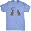 Mens You Should Get That Looked at Easter T Shirt Funny Chocolate Bunny Tee(Heather Light Blue)
